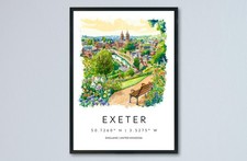 Exeter Watercolor Poster