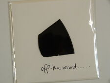 handmade birthday / greetings card with VINYL FRAGMENT " off the record "