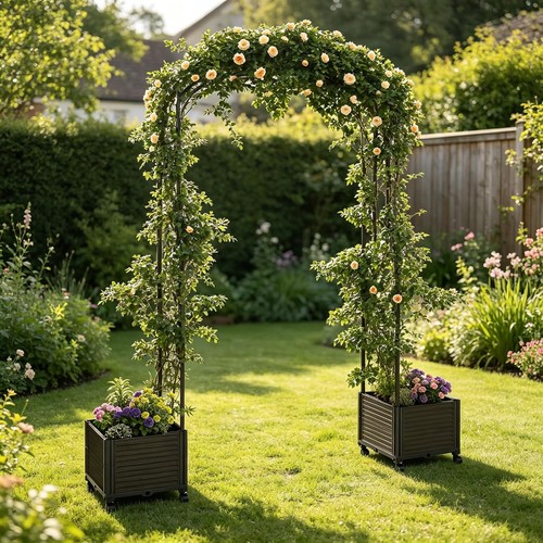 Garden arch trellis planter - arch,
