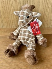 Adorable Russ Shammies Gumbo Giraffe Soft Toy Beanie New Condition with Tags