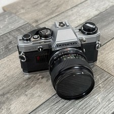 Olympus OM10 35mm SLR Film Camera  Vintage VGC +  Flexar f 2.8 28mm Lens