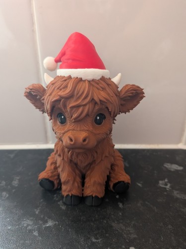 Christmas highland cow - christmas,