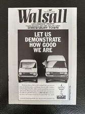 28.11.1989. Walsall v Shrewsbury Town (Leyland DAF Trophy).