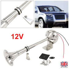 12V Single Trumpet Horn Marine Boat Air Horn 125dB Electric Stainless Steel UK