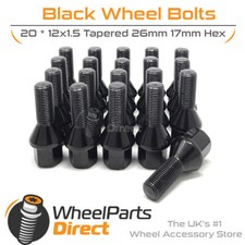 Wheel Bolts (20) 12x1.5 Black