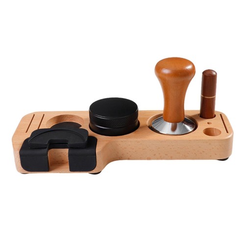 Wood coffee filter tamper - coffee,