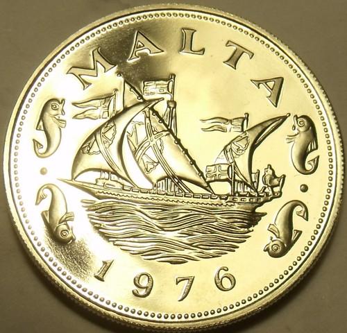 Large rare proof malta - malta, 1976