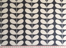 ** 106cm x 16cm Long Orla Kiely Linear Stem Navy lightweight Cotton Fabric NEW