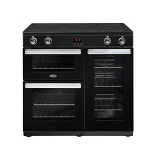 Belling Cookcentre 90cm Induction Range Cooker 4 Zone Hob Black 90Ei Grade C