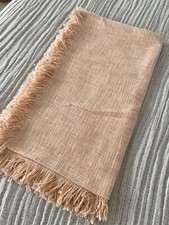BNWOT 235 x 135 * SEA TRIBE @ TK MAXX * PEACH PINK ORANGE COTTON BEDSPREAD THROW