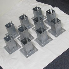 Bolt Down Fence Post Support 3" or 4" Set Of 1 - 10 (Wedge Grip Fencing Shoe)