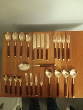  Rosewood And Bronze Cutlery