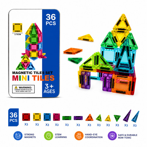 Magnetic building tiles - magnetic,