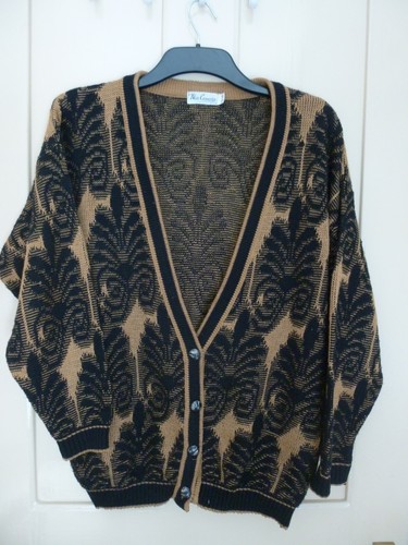 Black tan patterned - &, neck