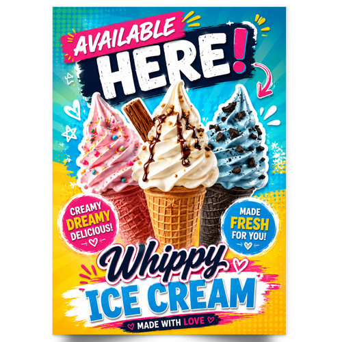 Whippy ice cream sold - sold, here