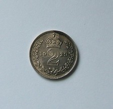George V Silver 1929 Maundy Twopence - High Grade