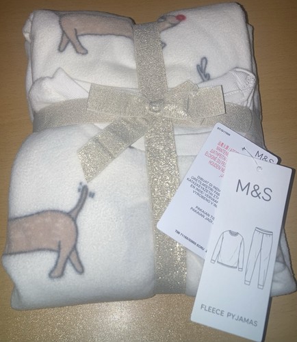 Girls christmas fleece - m&s,