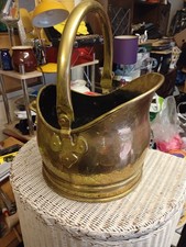 Antique Brass Coal Scuttle