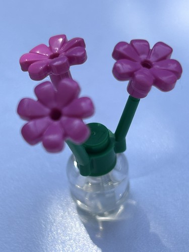 Lego pink flowers vase - flowers,