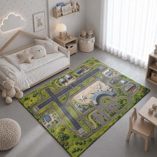 Airport runway kids play mat - play,