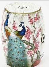 Bedside Table Peacock Print