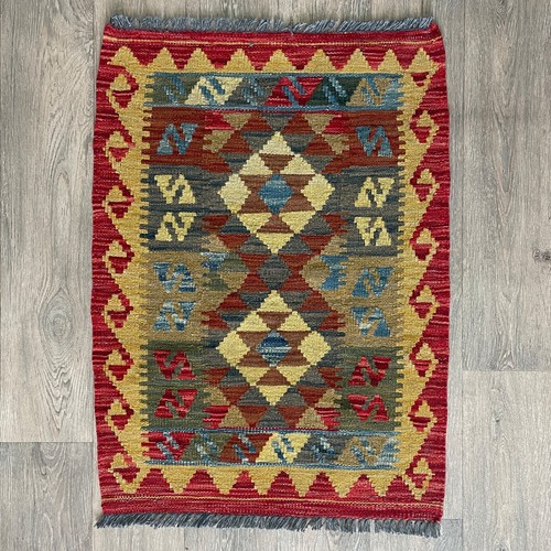 Red afghan kilim door - afghan, mat