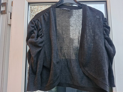 Sparkly ruched sleeve cropped - sparkly,