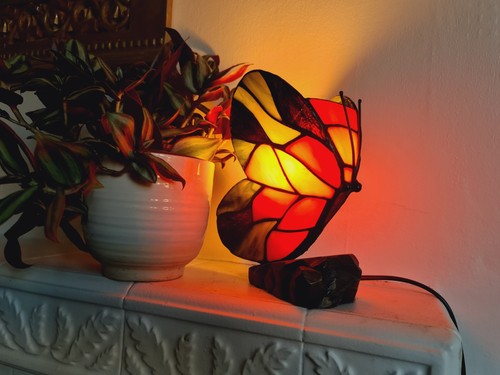 Tiffany style butterfly lamp - tiffany,