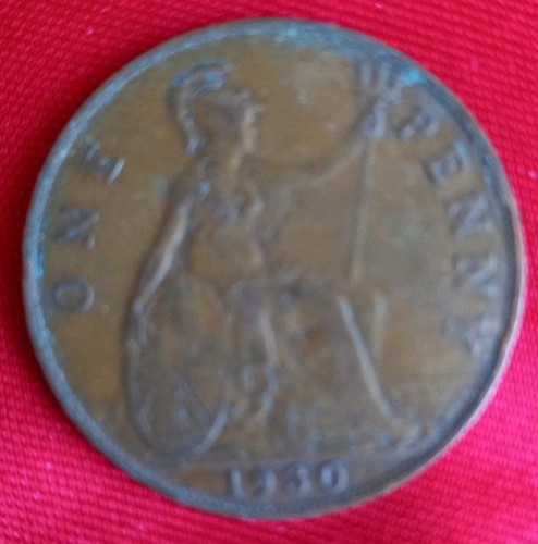 1930 one penny george vi - george,