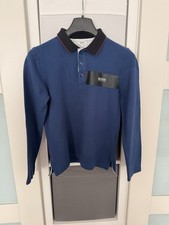 Hugo Boss Dark Blue Boys Polo Long Sleeved Age 10 (138)