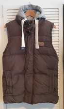 Superdry Academy Gilet Green Down & Feather Body warmer Hooded Large