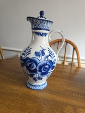 Blue And White Ceramic Decorative  Jug Water Coffee pot classic home decor