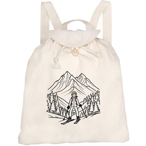 Mountain skiing canvas - skiing',