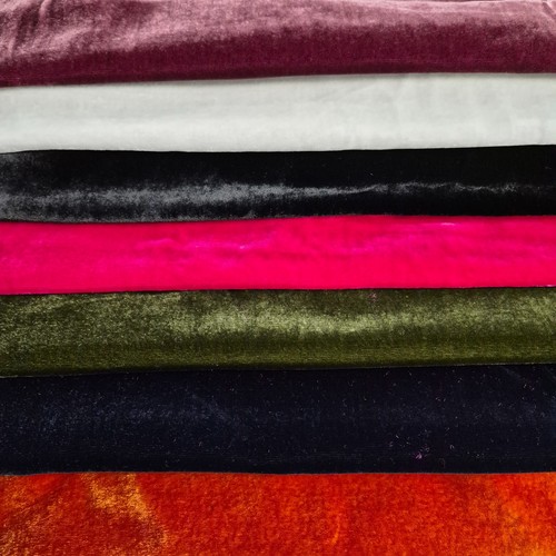 Silk viscose velvet fabric - fabric, 51"