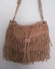 Bag shoulder crossbody Tote ladies Fringe Beige Tassel bucket Women handbag new