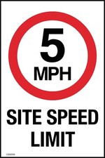 5 MPH Site Speed Limit Sign or