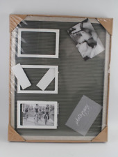 Sage Green Peg Letter Board with Removeable Letters and 3 6x4 Inch Photo Frames
