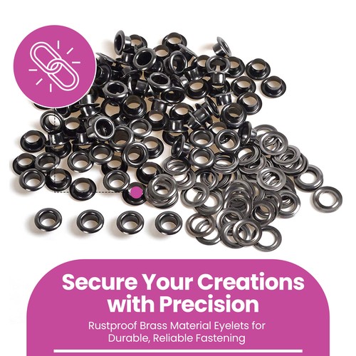 100 brass eyelets 12mm - brass,