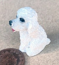 Dolls House White Sitting Dog