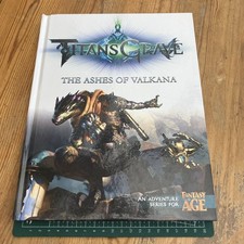 Titans Grave: THE ASHES OF VALKANA Fantasy Age RPG Hardcover Book with Map
