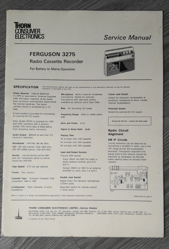 Ferguson 3275 radio cassette - ferguson,