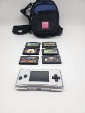 Nintendo GameBoy Game boy Micro  Console Gameboy Silver 6 Games Bag Charge Cable