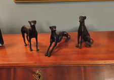 3 Vintage Bronze Whippet