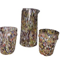 Hand Blown 1 Pitcher & 2