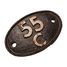 Railwayana 55c Original Railway Shed Plate Farnley Junction Oct. 1956 - Nov....