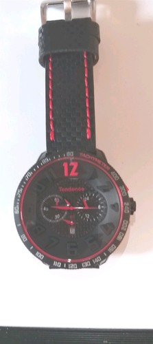 Tendence watch mens black red - black,