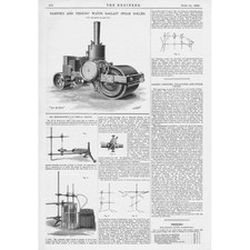 Barford & Perkins Water Ballast Steam Roller 2 x Antique Prints 1888