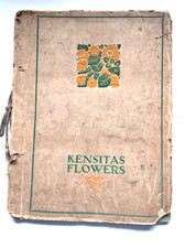 Collection sixty Kensitas cigarette silk flower cards housed in original album
