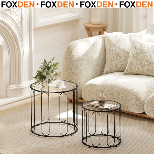 Nesting tables black metal - tables,