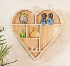 Wooden Heart Shelf Floating